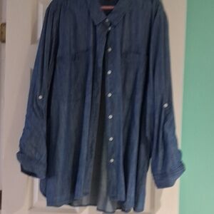 Lane Bryant Denim Blue Shirt